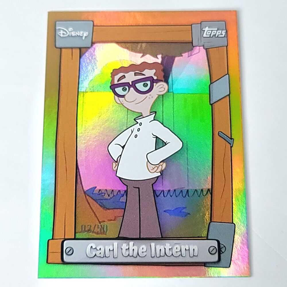 Carl The Intern Phineas And Ferb 2026 Topps Disney Neon Gold 03/50